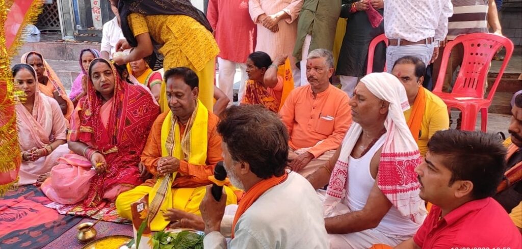 नौतनवा: श्री राधे कृष्ण मंदिर का भब्य निर्माण, नंदलाल जायसवाल ने किया भूमिपूजन